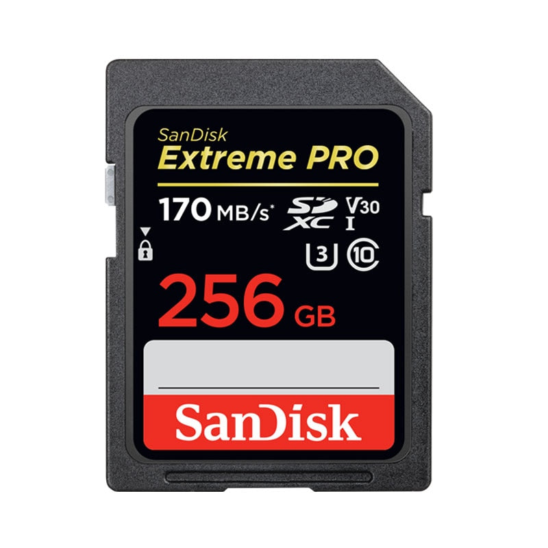 Cartão SD SanDisk Extreme PRO 32GB 64GB 128GB 256GB | 170mb/s | 4K.